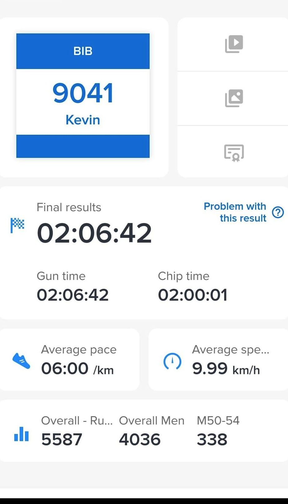 Kevin Millers Bath Half Results